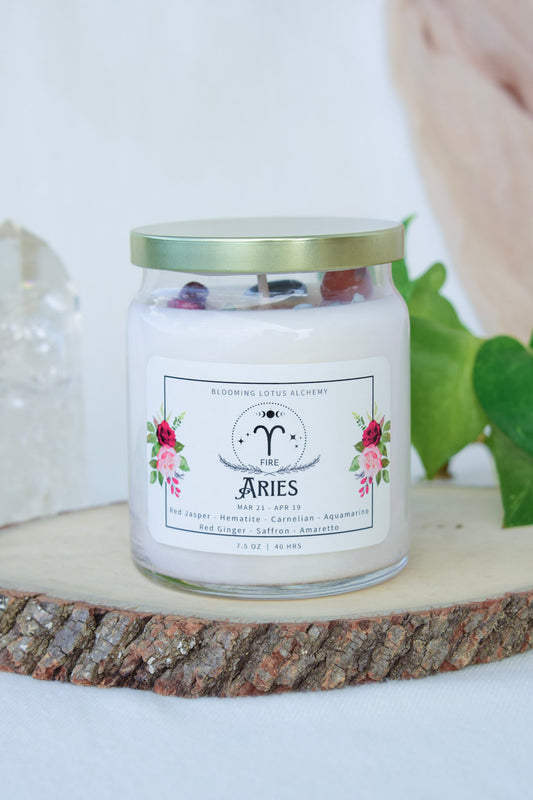 Aries Zodiac Candle