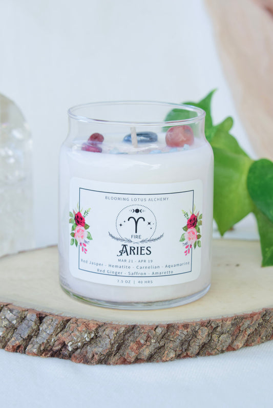 Aries Zodiac Candle