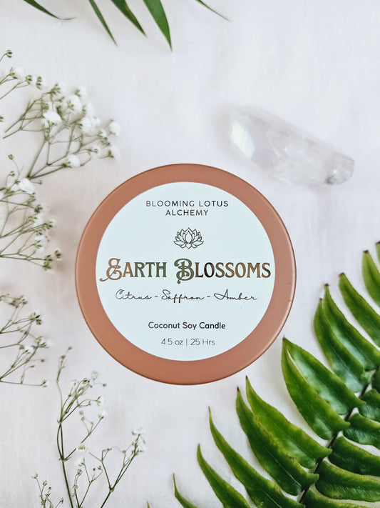 Earth Blossoms Candle Tin