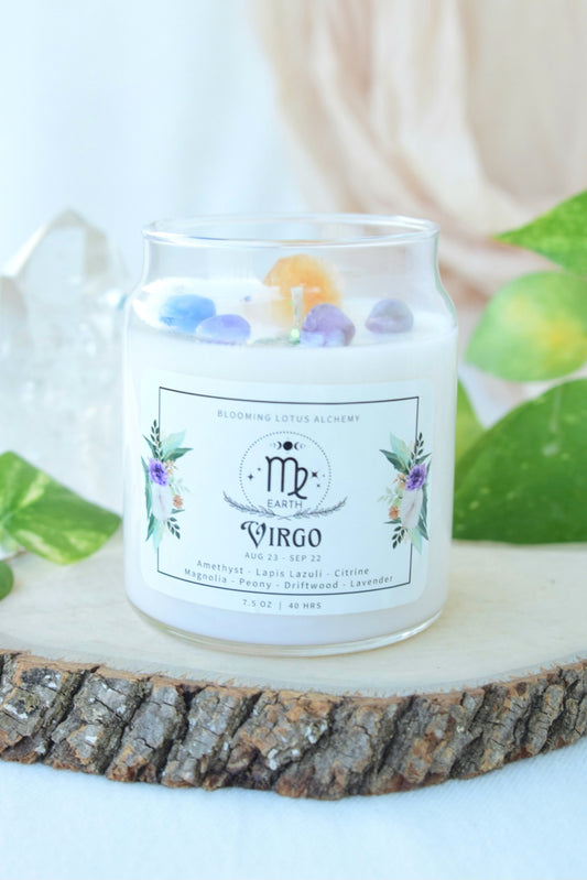 Virgo Zodiac Candle