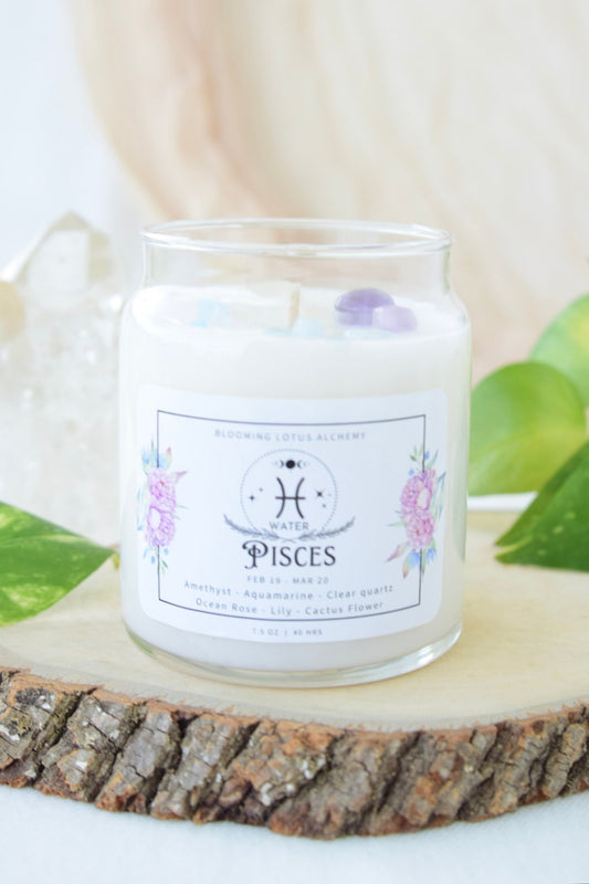Pisces Zodiac Candle