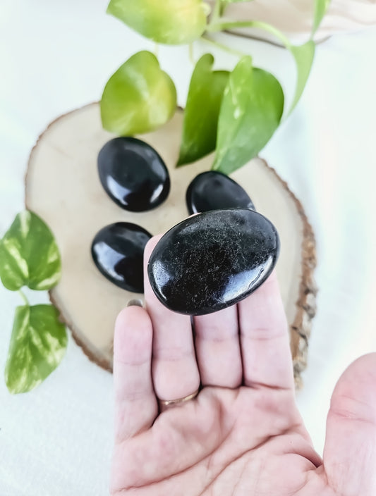 Black Tourmaline Palm Stone