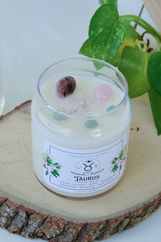 Taurus Zodiac Candle