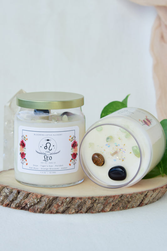 Leo Zodiac Candle