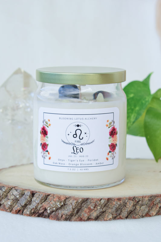 Leo Zodiac Candle