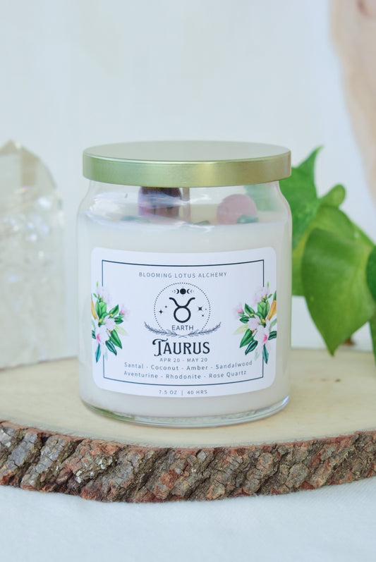 Taurus Zodiac Candle