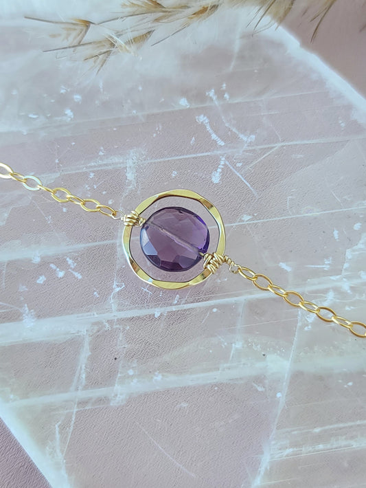 Amethyst Bracelet - Gold-Filled