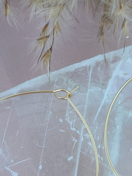 Citrine Hoops - Gold Filled