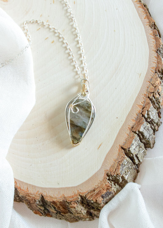 Labradorite necklace (925s) - bloominglotusalchemy