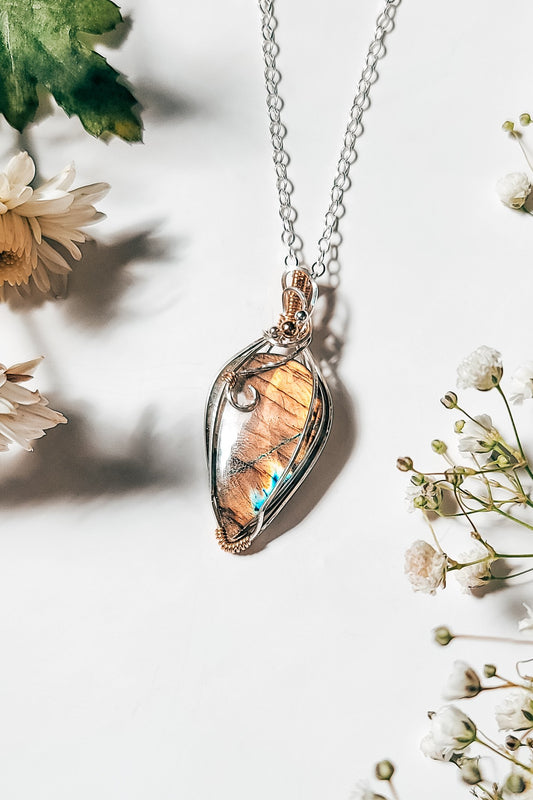 Labradorite necklace (925s) - bloominglotusalchemy