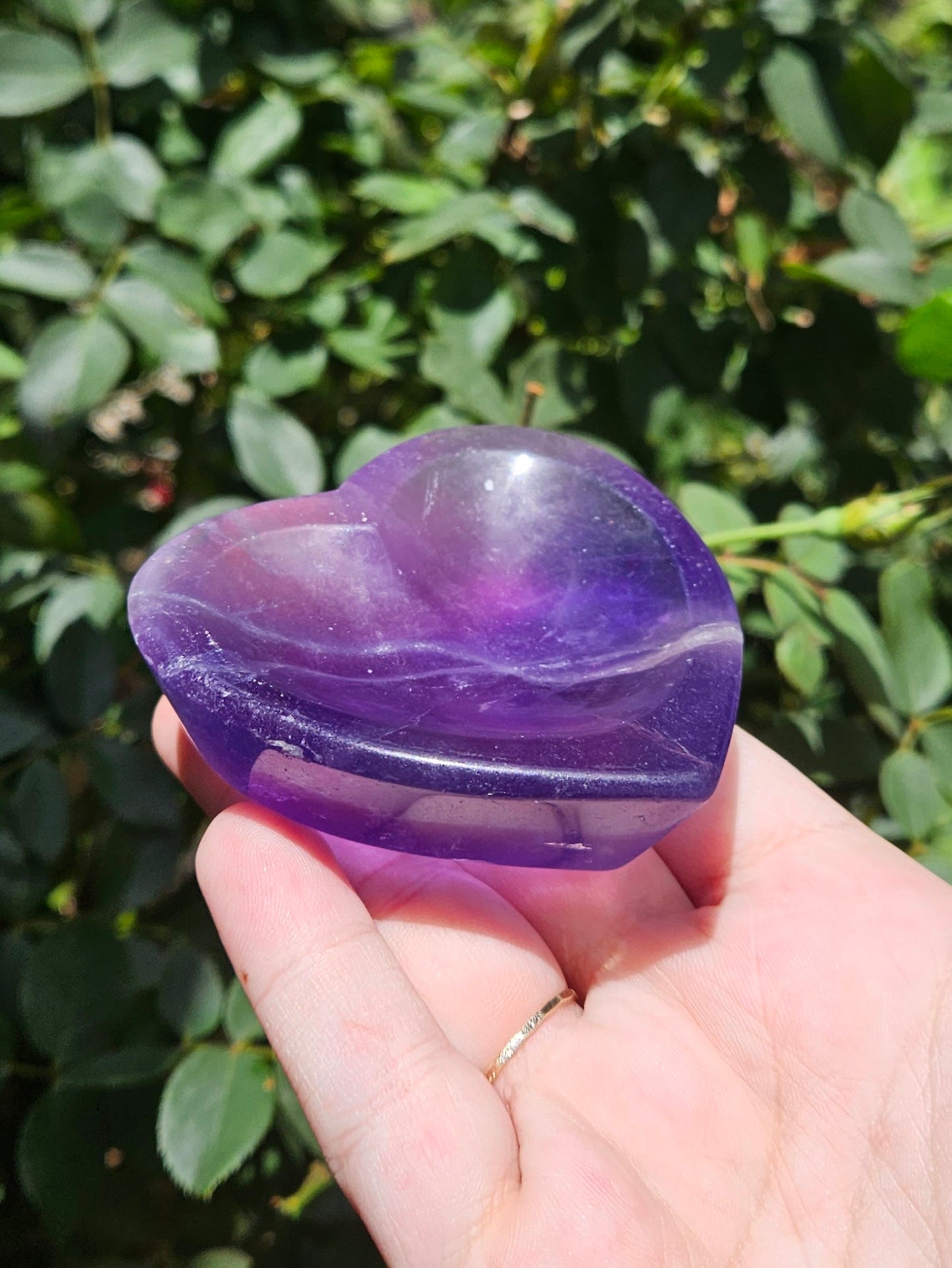 Rainbow Fluorite Heart Bowl