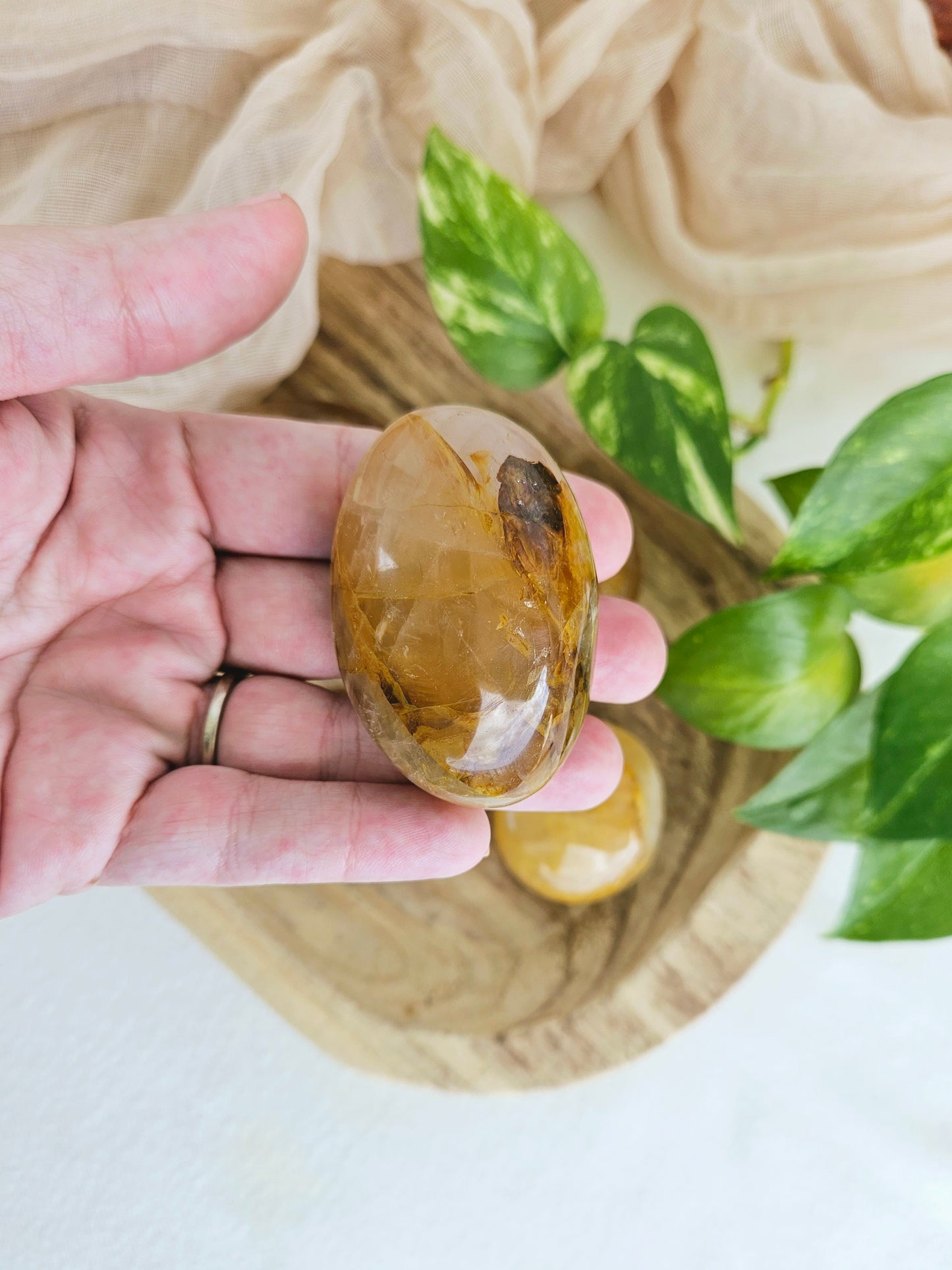 Golden Healer Quartz Palms