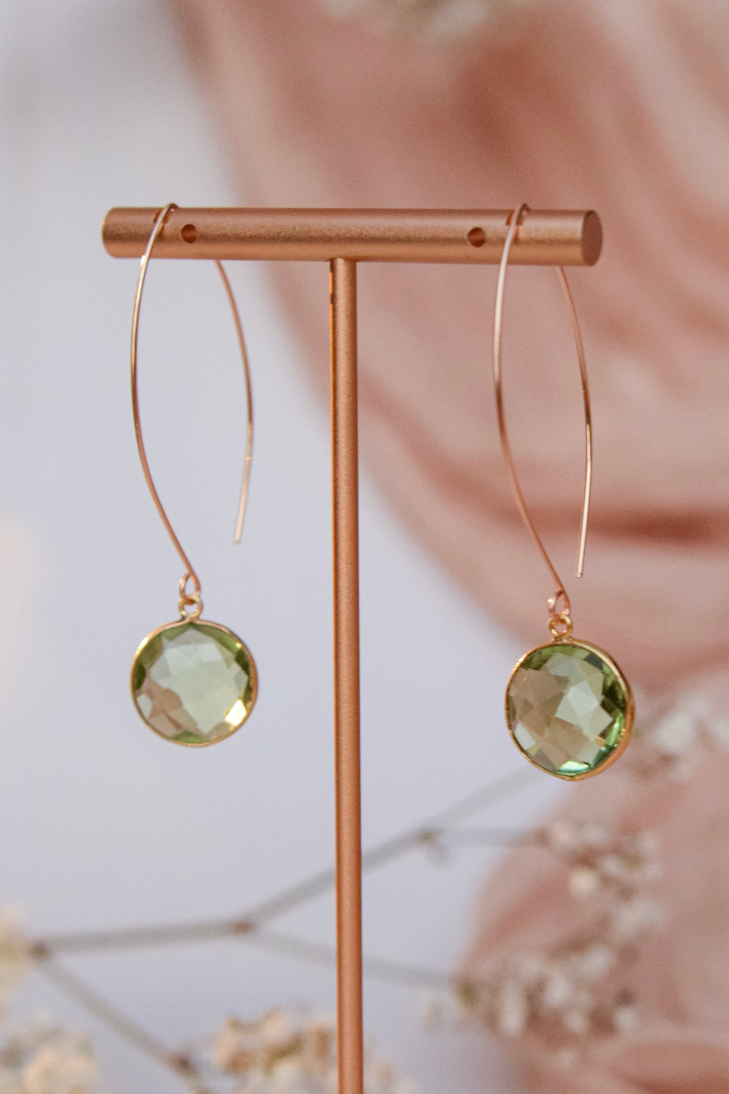 Green Amethyst Earrings