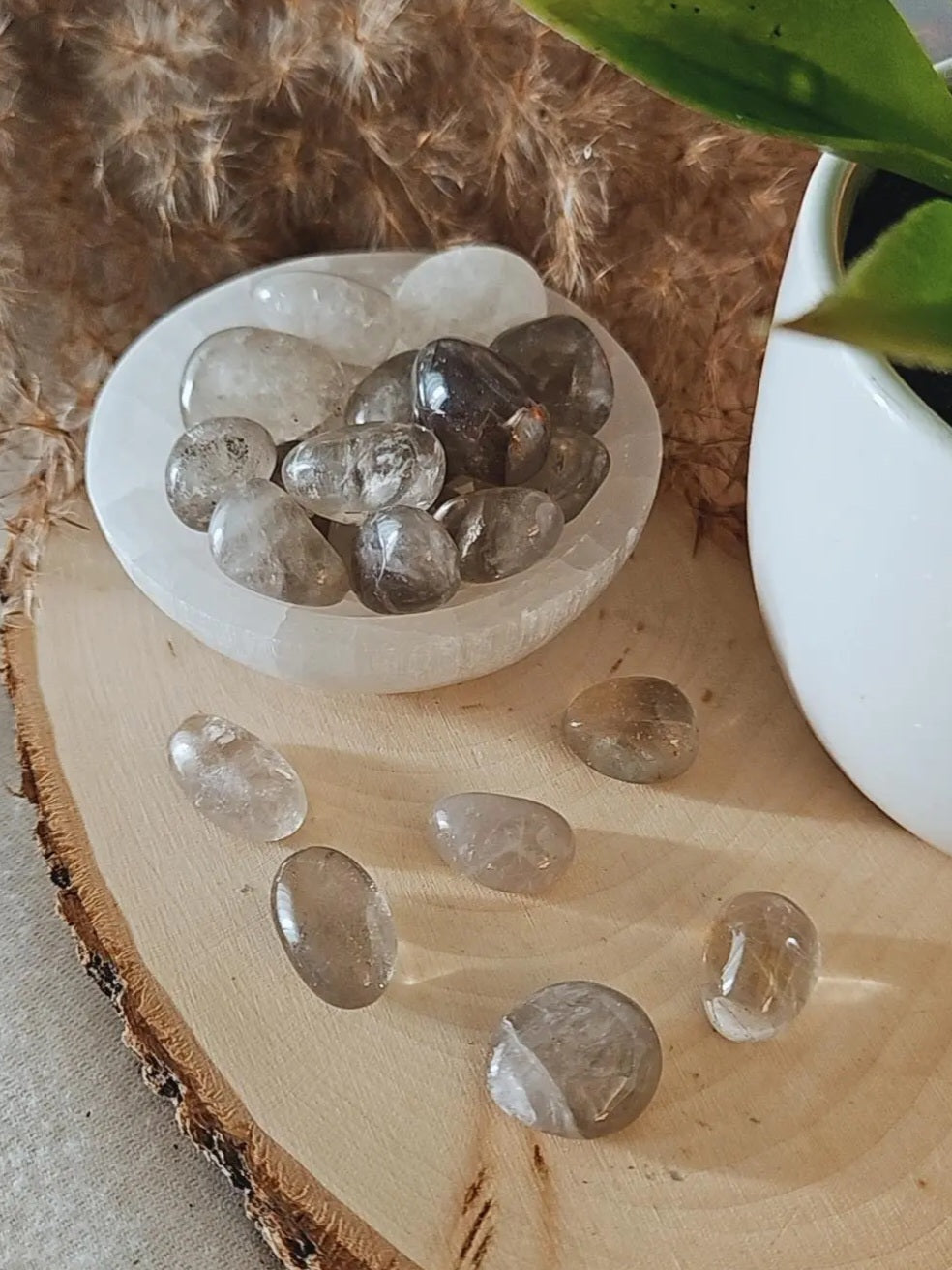 Smokey Quartz Tumble 6 pcs.