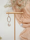 Hammered Coin Pearl Earrings