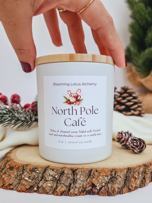 North Pole Cafe Candle