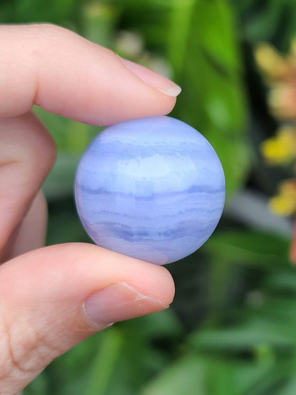 Blue Lace Agate Sphere - bloominglotusalchemy