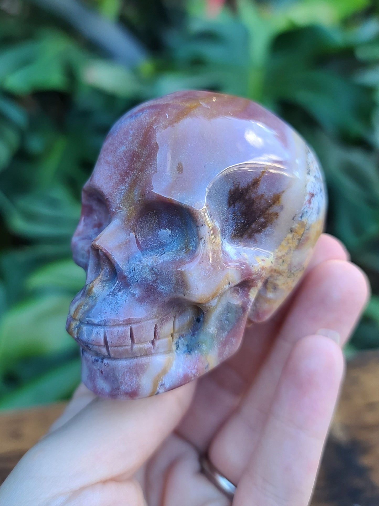 Ocean Jasper Skull - bloominglotusalchemy