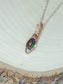 Black Opal Necklace in Rose Gold - bloominglotusalchemy