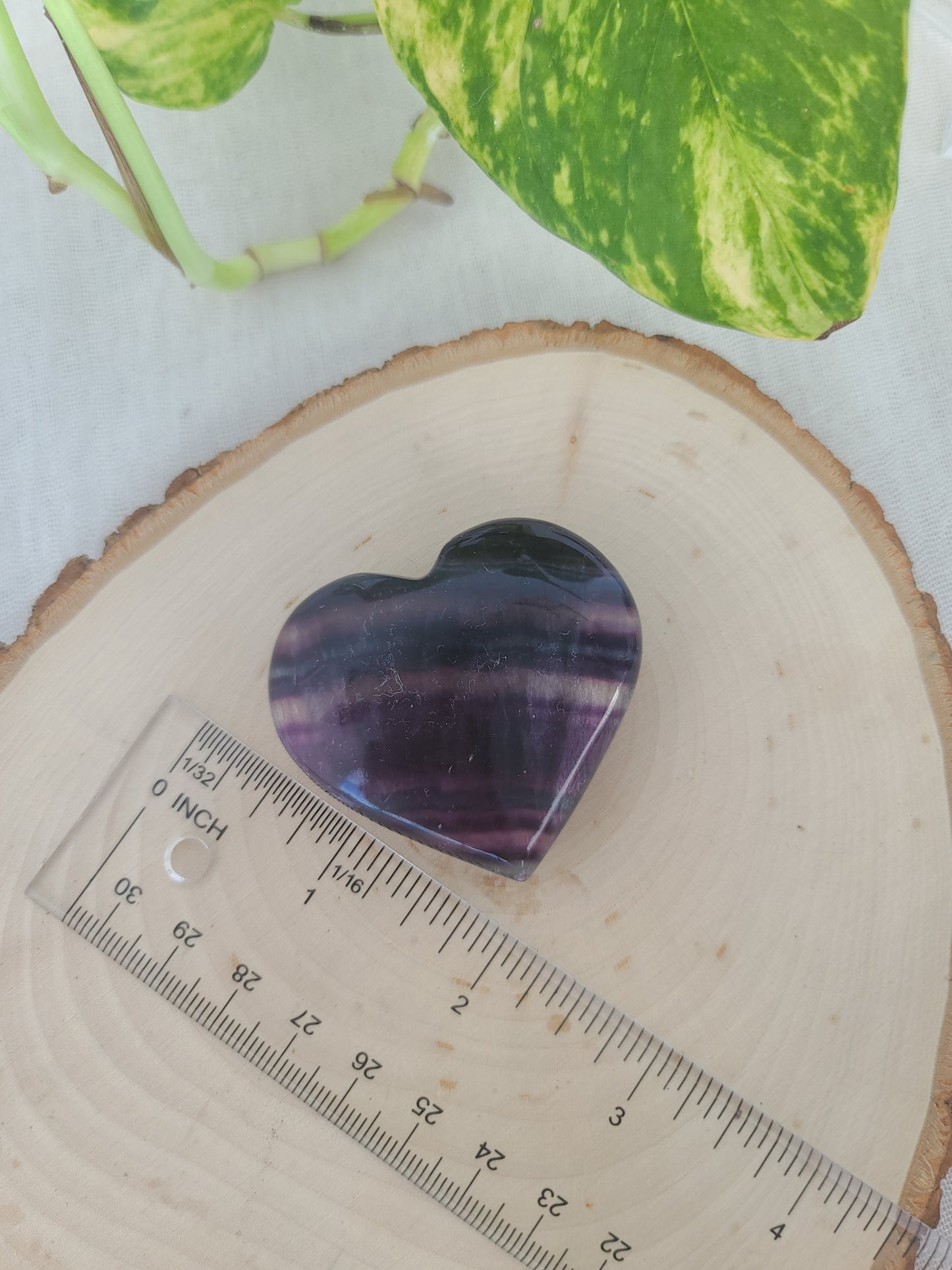 Rainbow Fluorite Heart