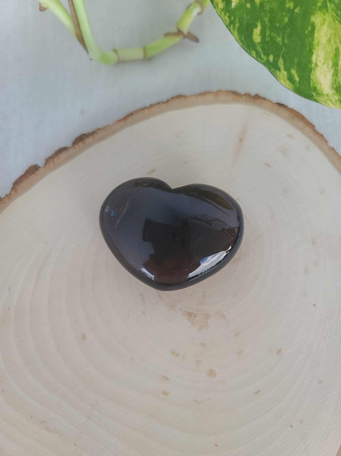 Dark Smokey Quartz Heart