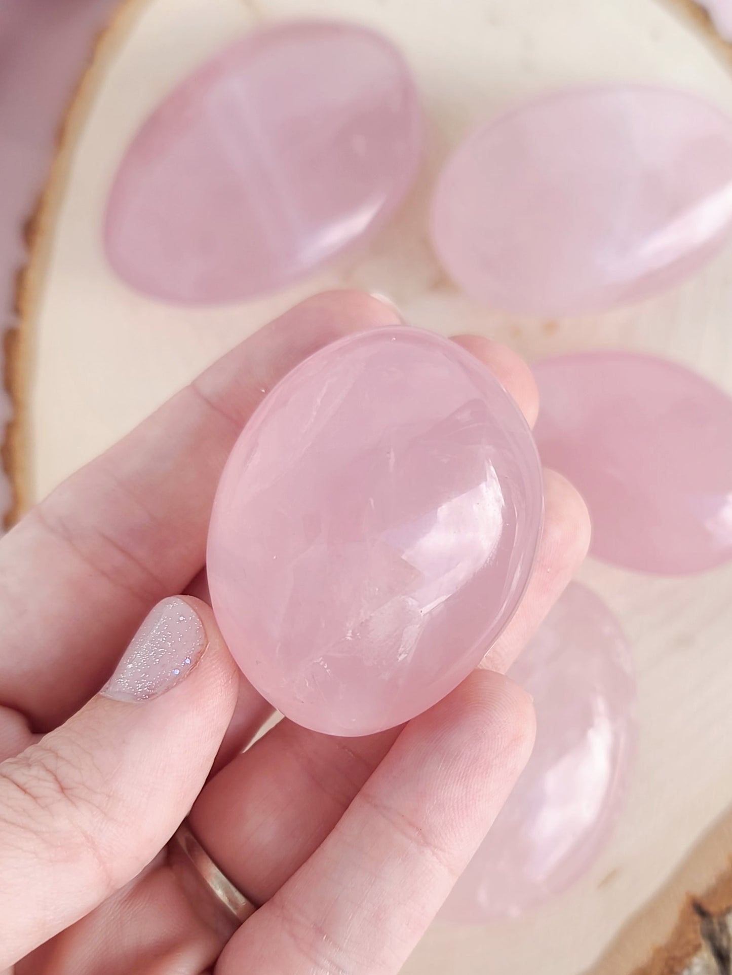 Rose Quartz Palm Stones