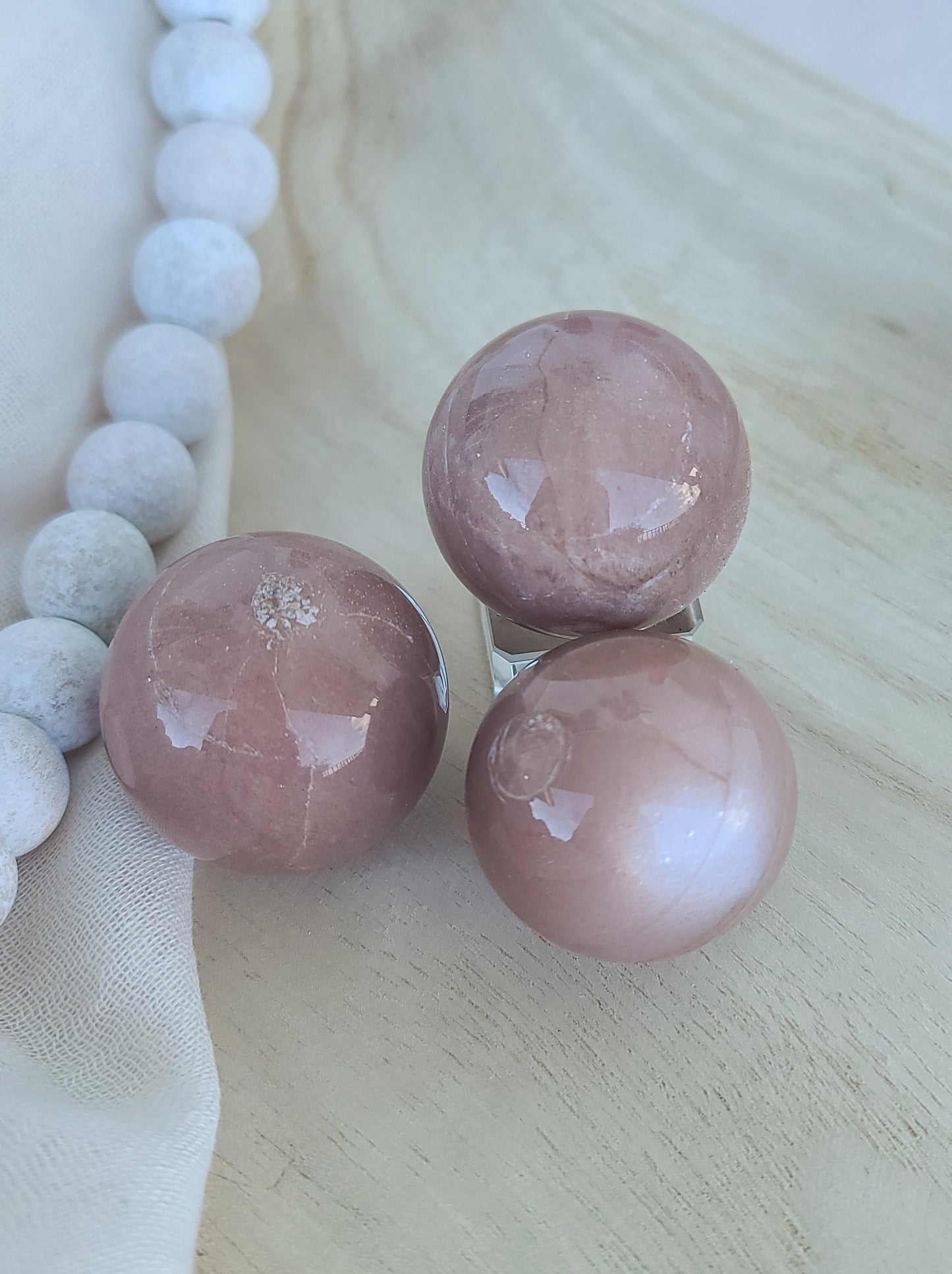 Peach Moonstone Sphere