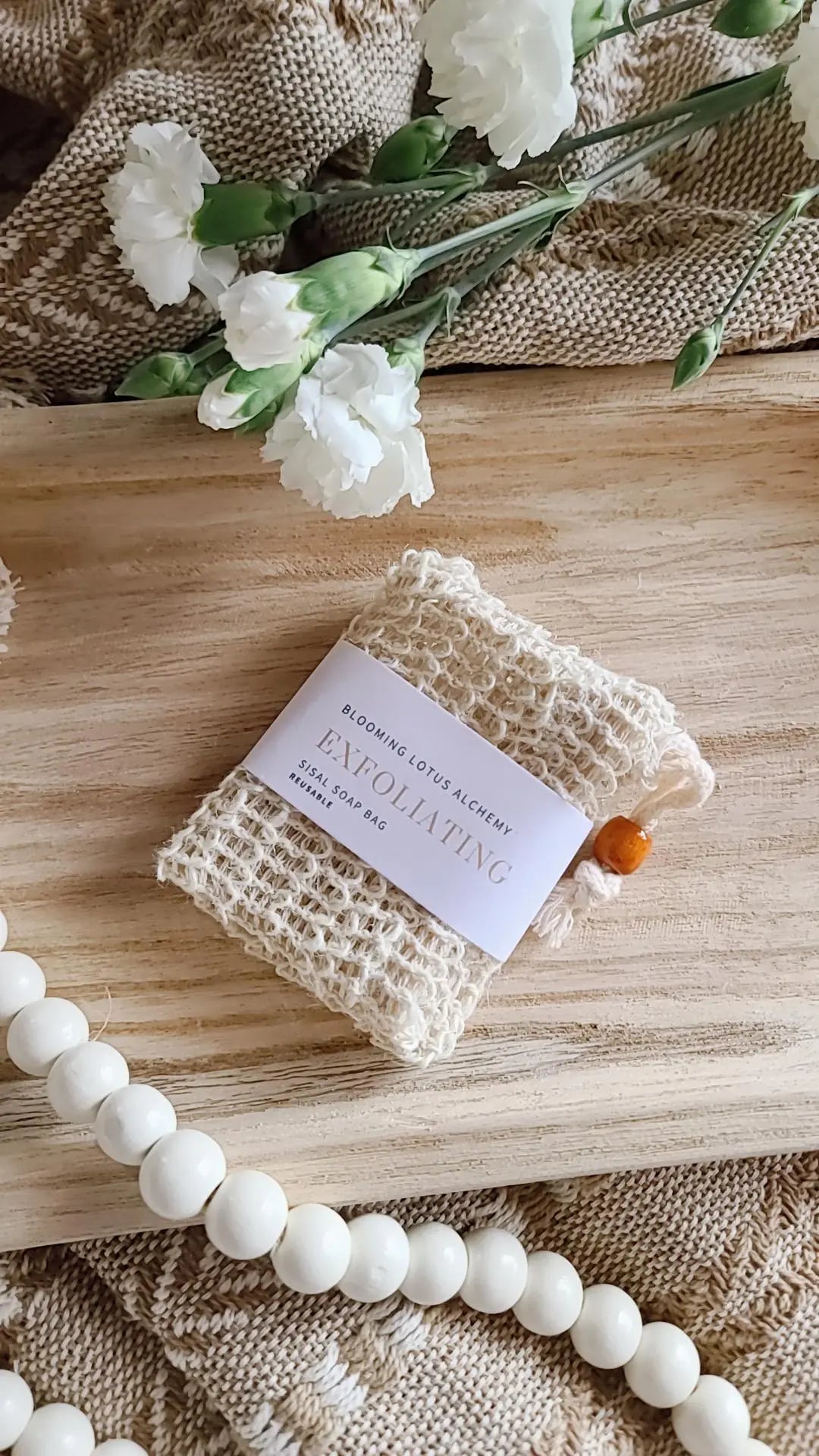 Exfoliating Soap Bag - bloominglotusalchemy